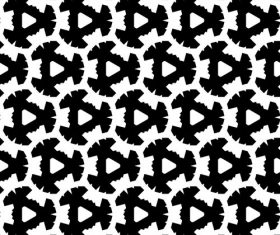 Black with white geometric seamless pattern vector 04