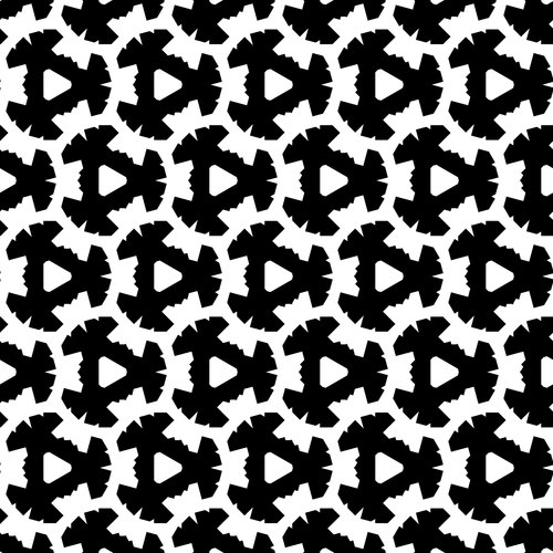 Black with white geometric seamless pattern vector 04