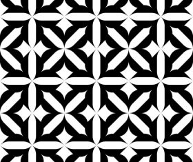 Geometric seamless pattern black with white vector free download