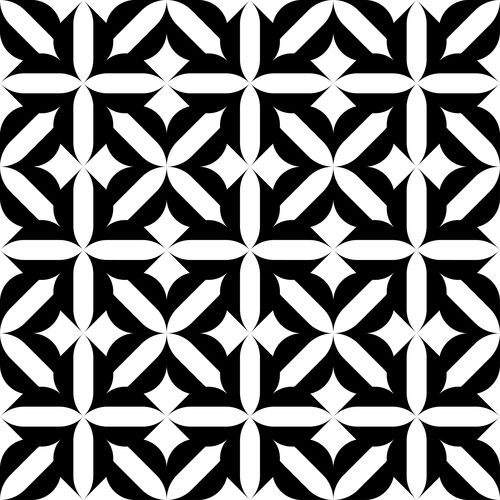 Black with white geometric seamless pattern vector 08