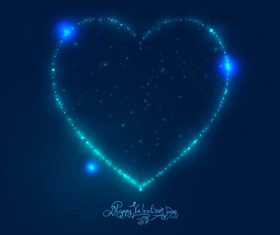 Blue heart design vector