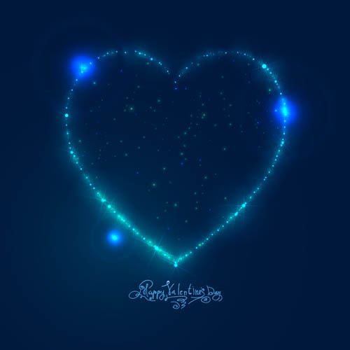 Blue heart design vector