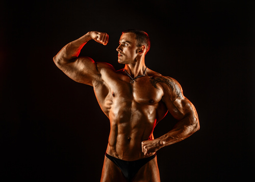 Bodybuilder Muscular Man Stock Photo 02