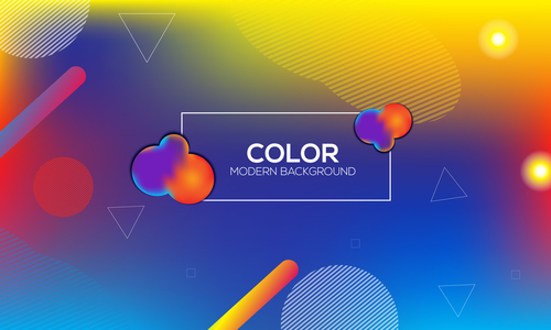 Brilliant colored abstract background vectors 01