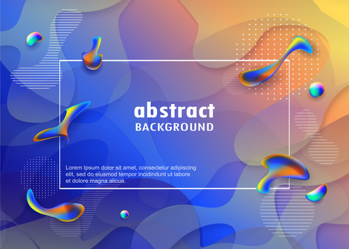 Brilliant colored abstract background vectors 03