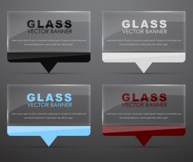 Business glass banner template vector 01