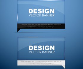Business glass banner template vector 02