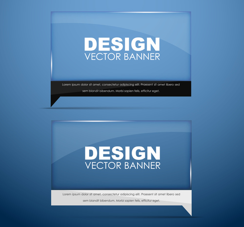 Business glass banner template vector 02