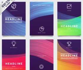 Business leaflet vector material