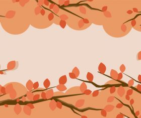 Cartoon autumn leaves background design vector