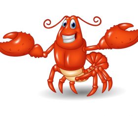 Cartoon funny lobster illustration vector 02
