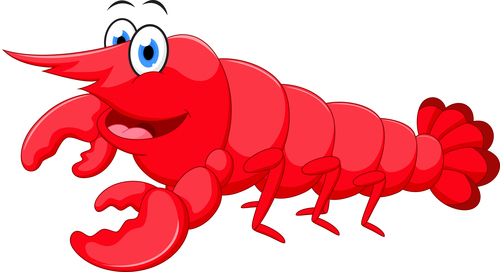 Cartoon funny lobster illustration vector 04