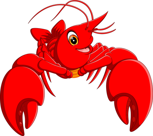 Cartoon funny lobster illustration vector 05