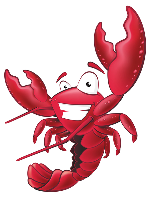Cartoon funny lobster illustration vector 06