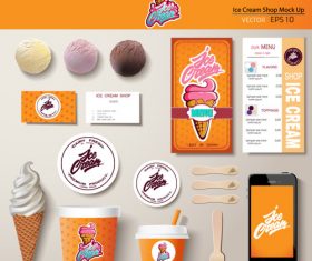 Cartoon ice cream vector