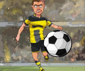 Cartoon soccer player design vector
