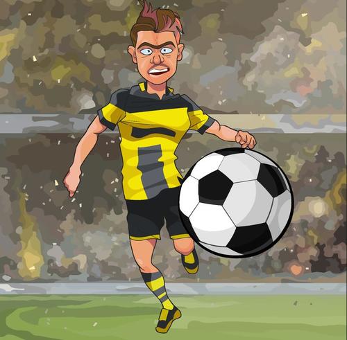 Cartoon soccer player design vector