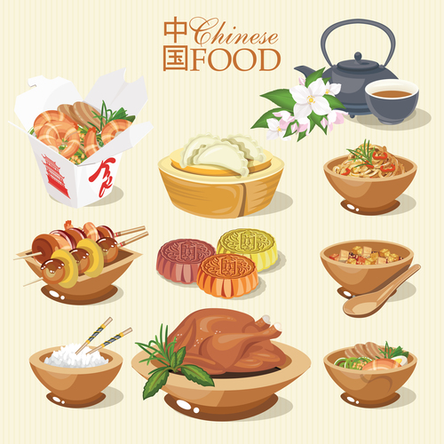 China food creative illustration vector