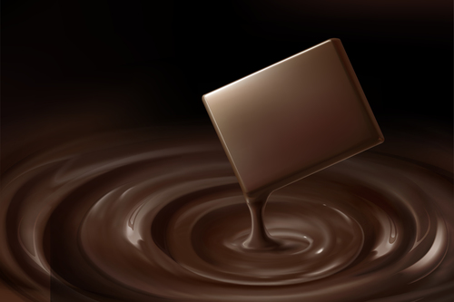 Chocolate background template vectors