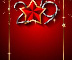 Christmas 2019 new year background vector