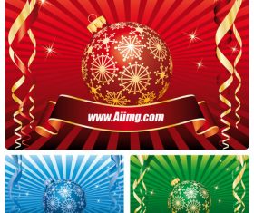 Christmas ball radiation background vector material