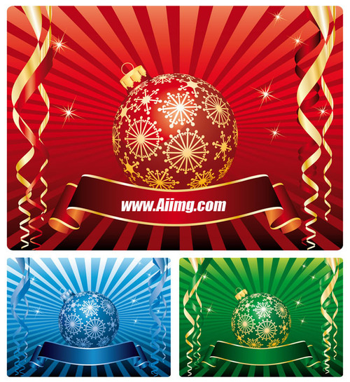 Christmas ball radiation background vector material
