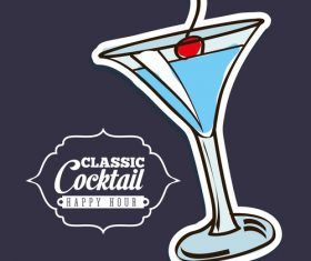 Classic cocktail retro vectors 01