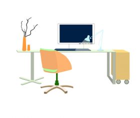Clean desk illustration design vector