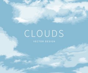 Cloud backgound vector design