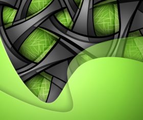 Complicated wave decor abstract background vector 05