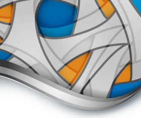 Complicated wave decor abstract background vector 11