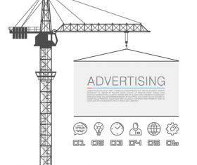 Crane infographic template vectors 05