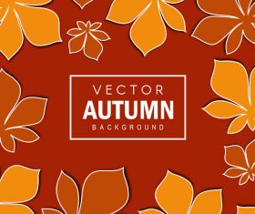 Creative autumn leaves background vectors 01