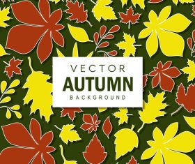 Creative autumn leaves background vectors 02