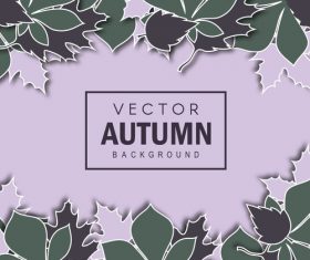 Creative autumn leaves background vectors 03