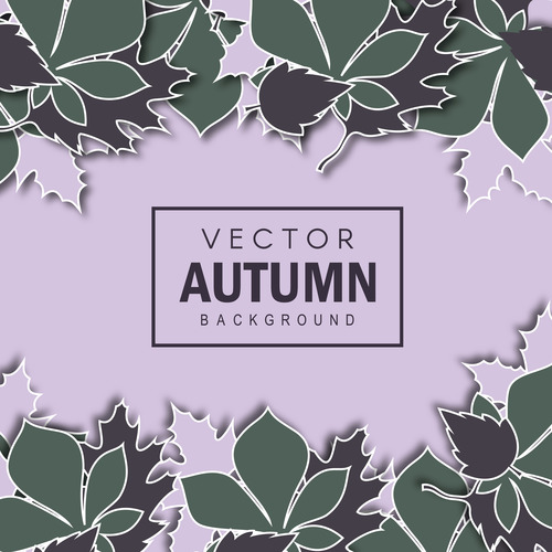 Creative autumn leaves background vectors 03