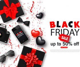 Creative black firday sale poster template vector 01
