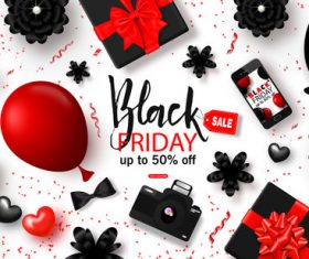 Creative black firday sale poster template vector 02