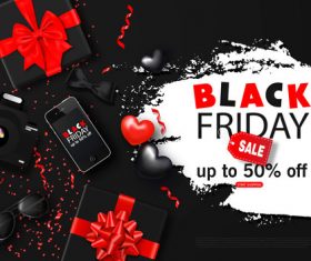 Creative black firday sale poster template vector 03