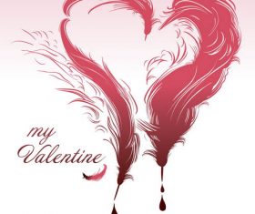 Creative heart pattern background vector material