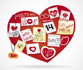 Creative love element design vector material 04