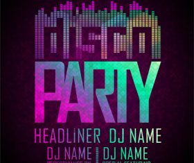 Creative party poster design vector material 03