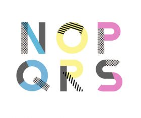 Creative typography letter element vector