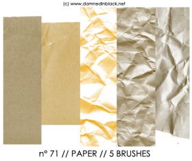 Crumpled paper Photoshop Brushes