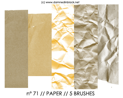 Crumpled paper Photoshop Brushes
