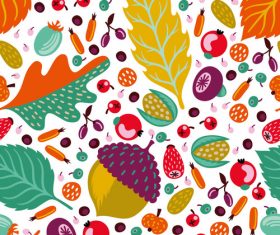 Cute fashion fruit background material vector