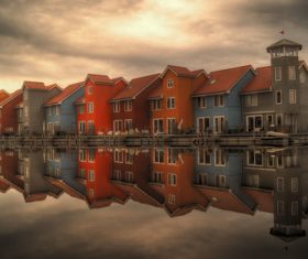 Dutch city landscape Stock Photo 07