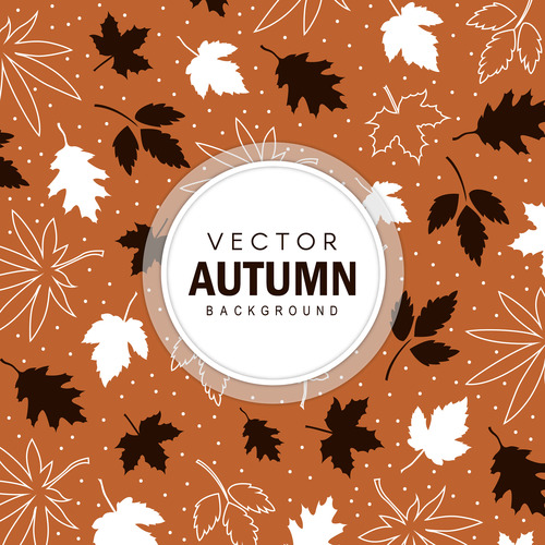 Elegant autumn background art vectors