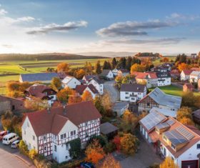 European town natural scenery Stock Photo 02