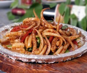 Excellent taste of iron plate squid Stock Photo 02